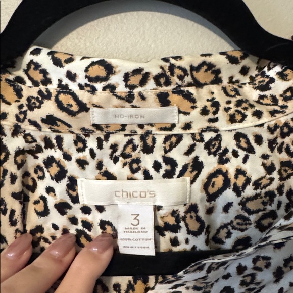 Chico’s No-Iron Cheetah Blouse - Picture 2 of 5